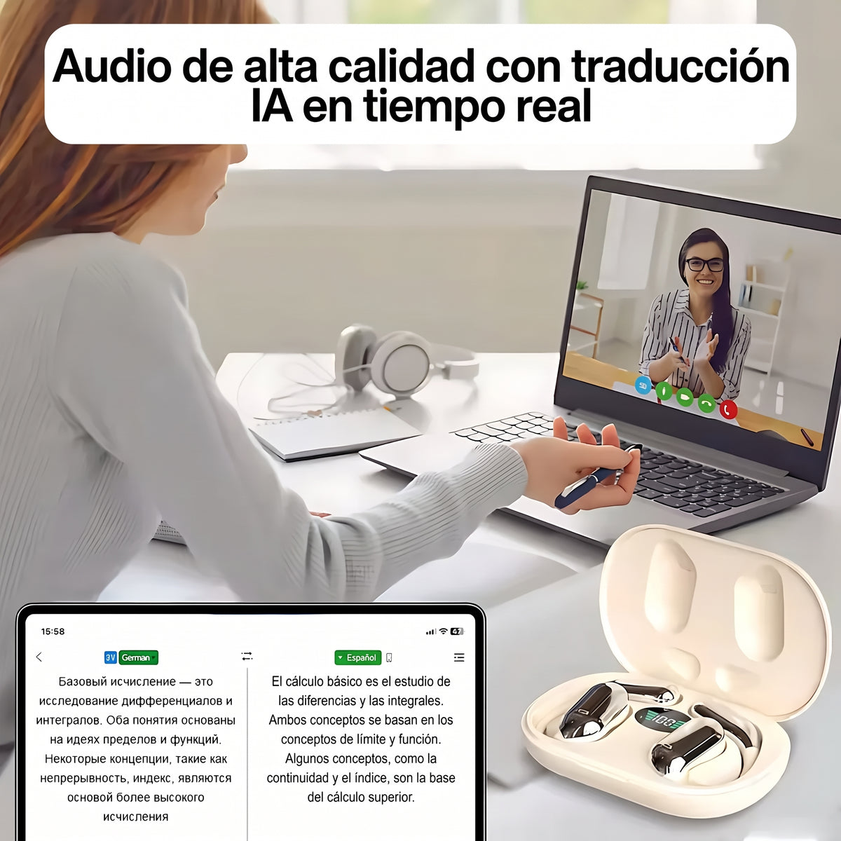 Auriculares traductor IA
